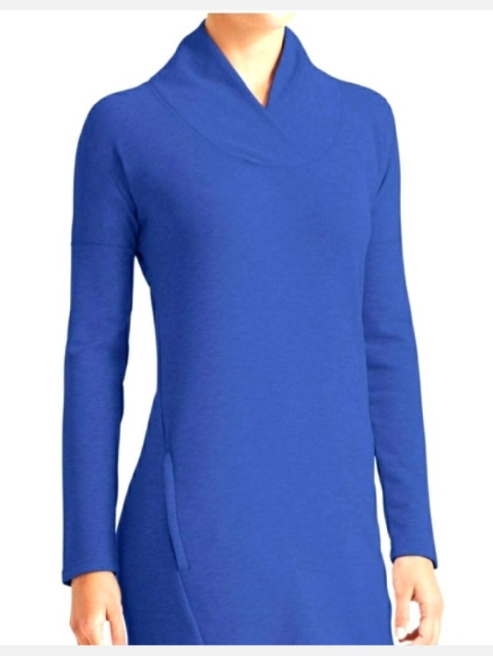 ATHLETA Soft Tech Blue Sapphire Sweater Dress Small EUC